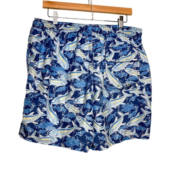 Vineyard Vines School Of Tuna Chappy Trunks Mesh Swim Shorts Size Large - Picture 6 of 12